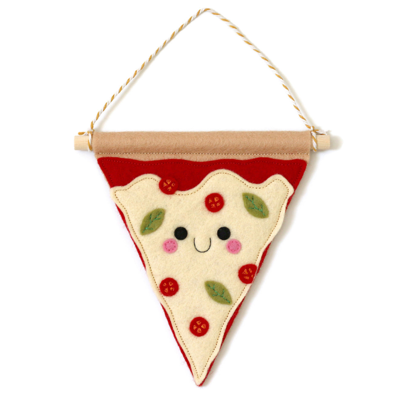 Kawaii Pizza Banner Room Decor Slice hannahdoodle