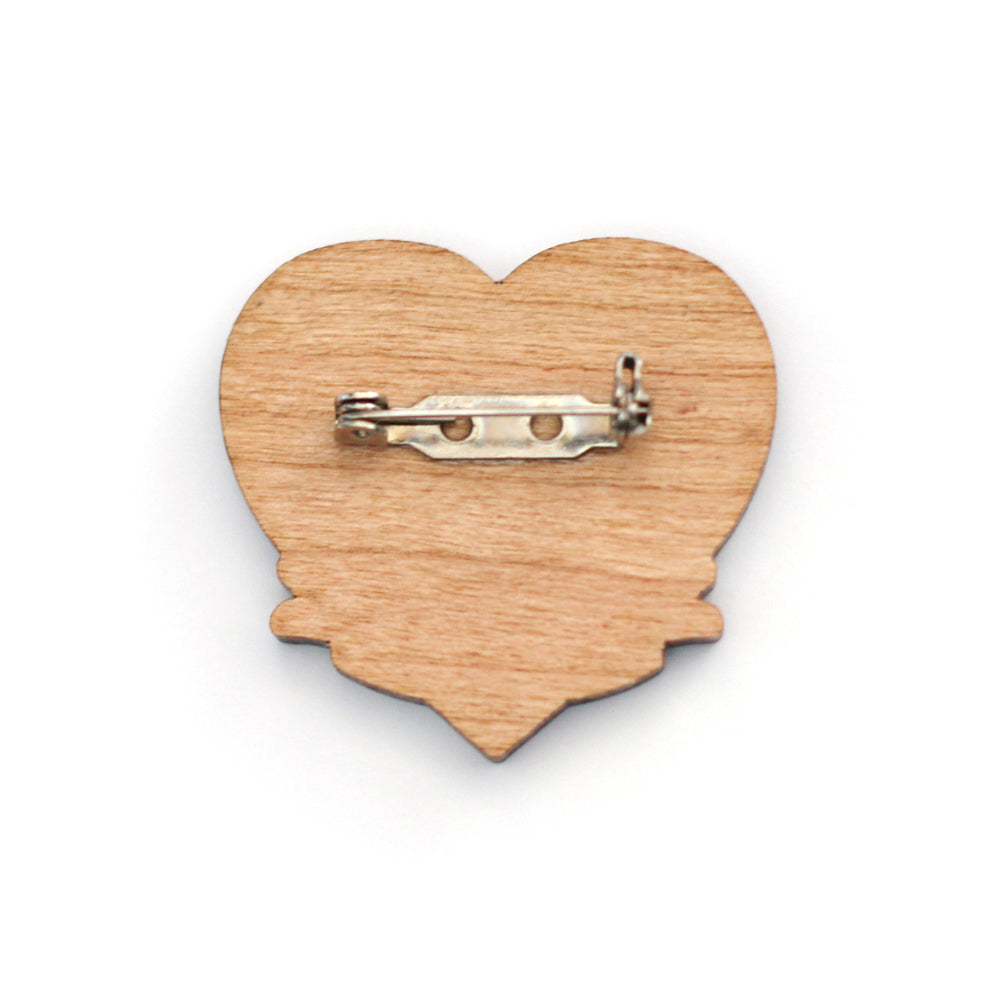 Tea Wooden Pin Badge