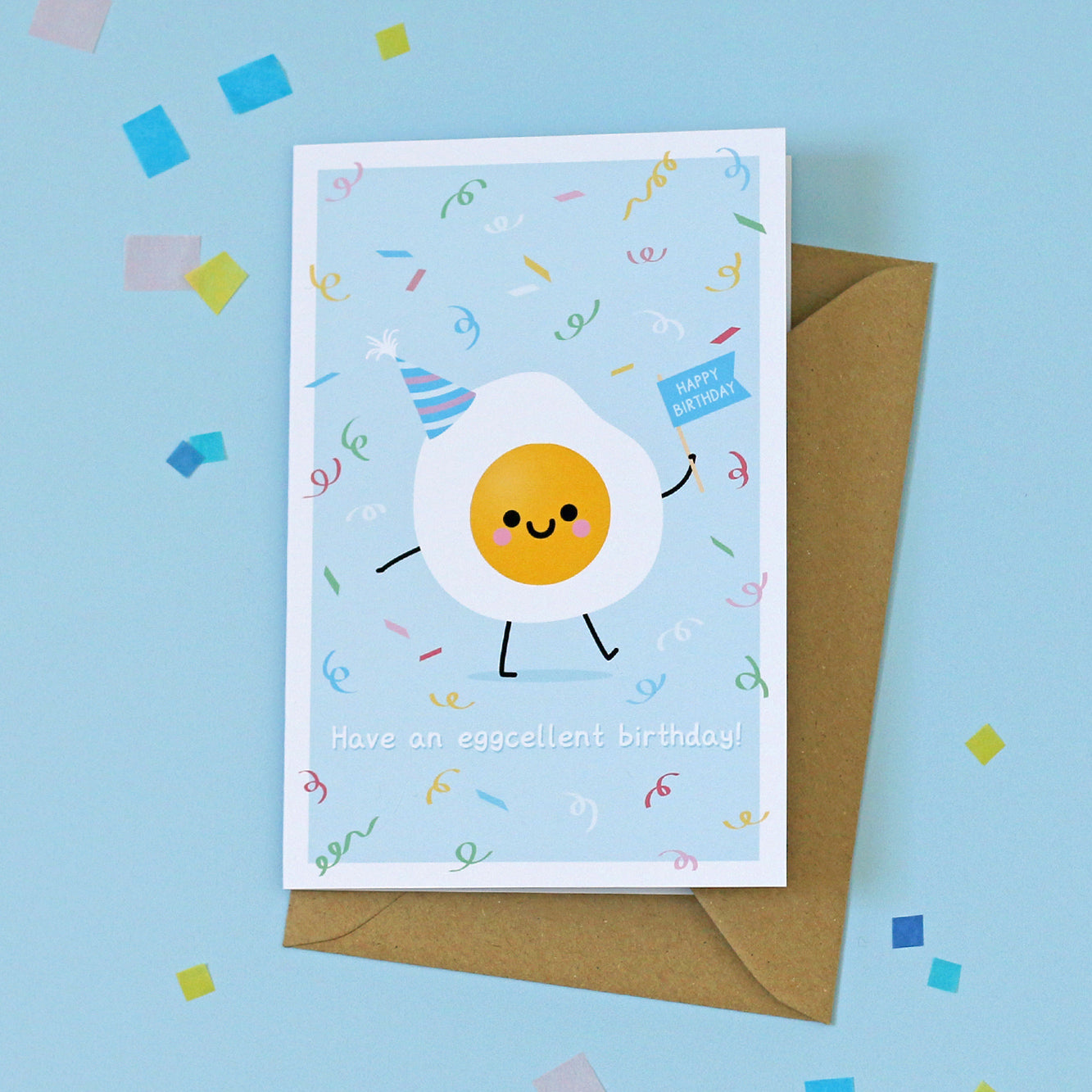 Kawaii egg card by hannahdoodle