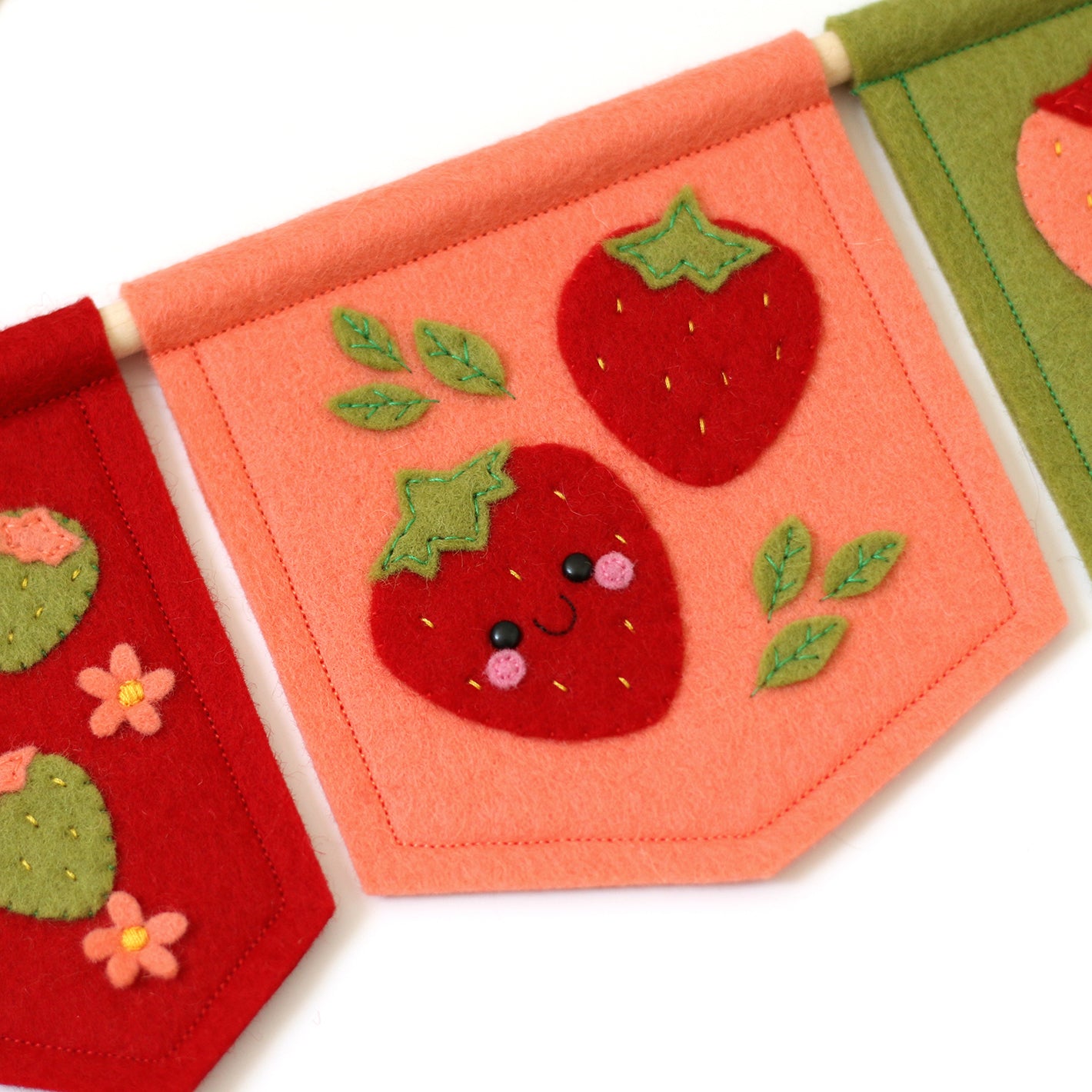 Strawberries in Three Colours Banner