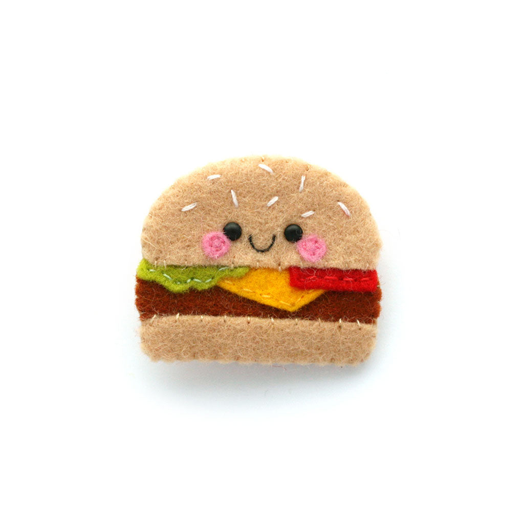 Burger Felt Brooch