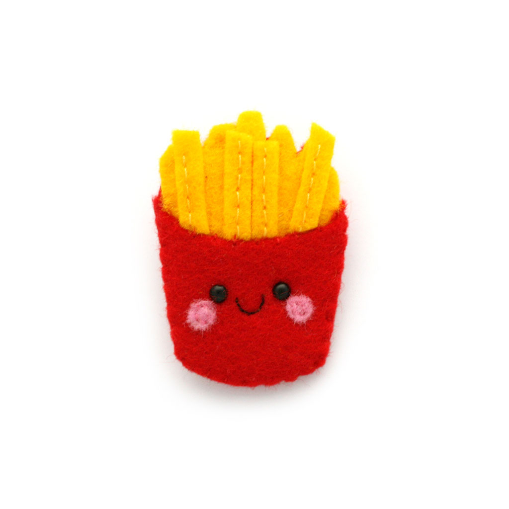 Cute Felt Fries Brooch