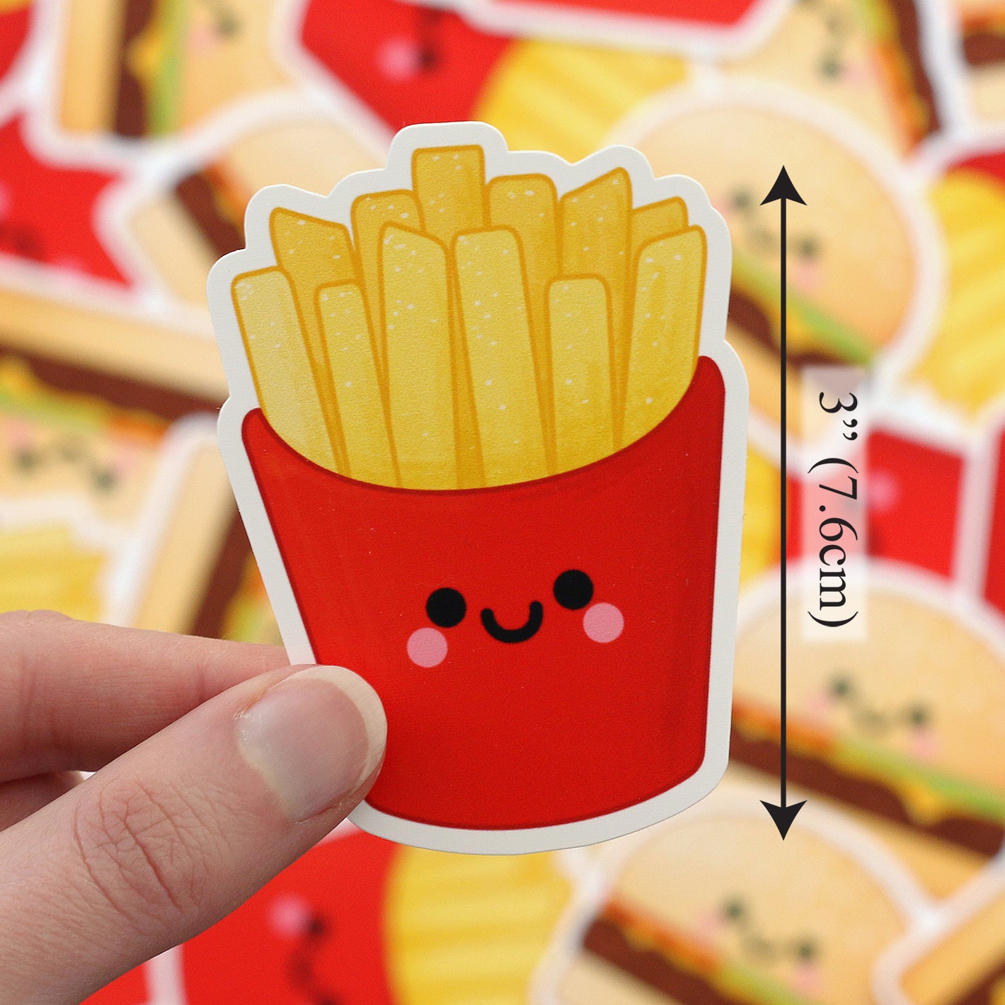 Burger and French Fries Sticker Set