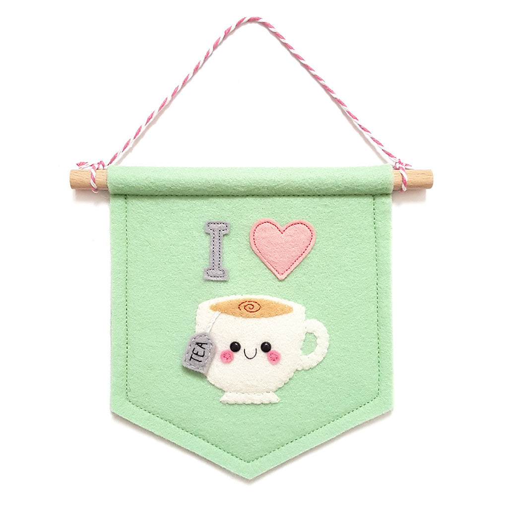 Mint Teacup Banner by hannahdoodle