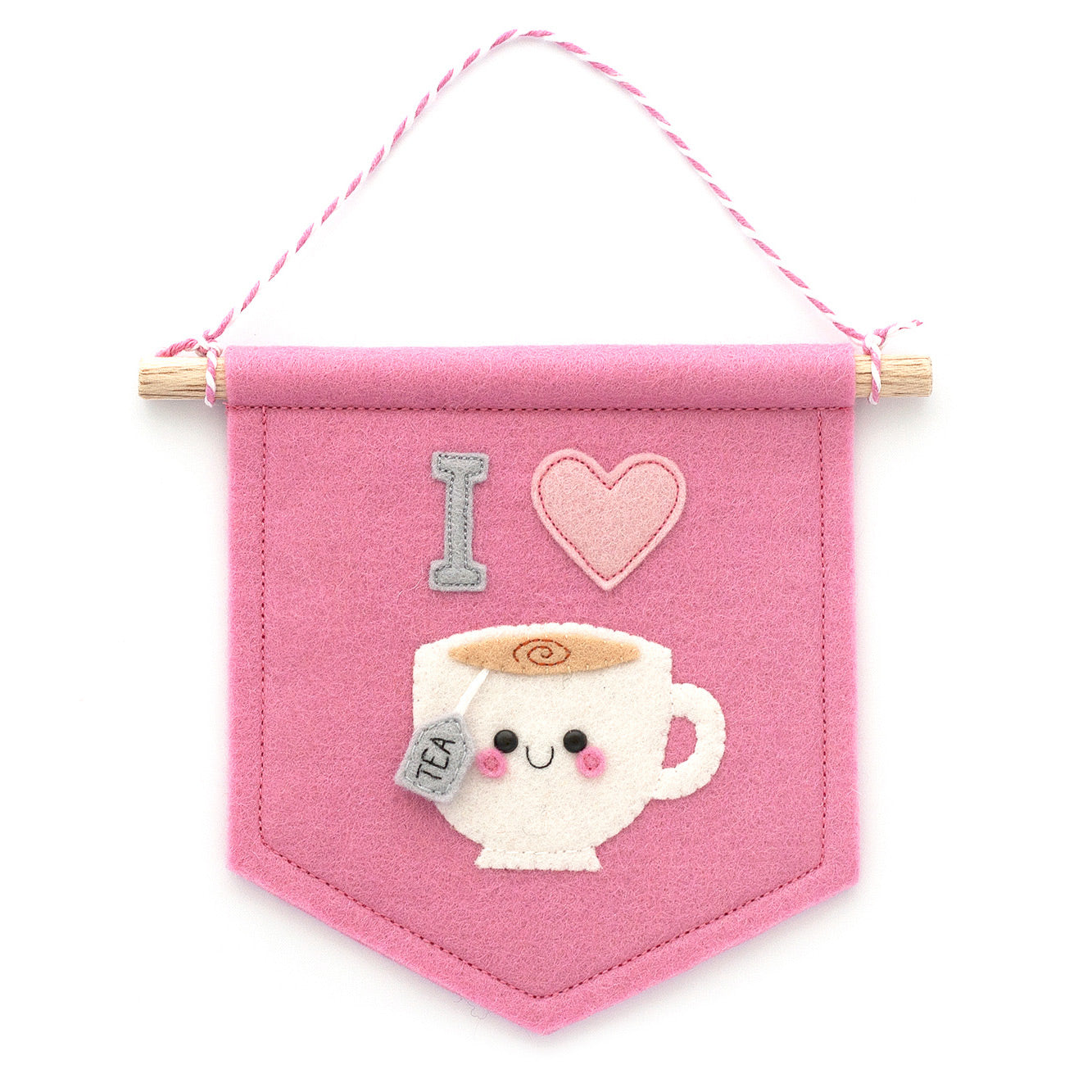 I love tea felt banner by hannahdoodle