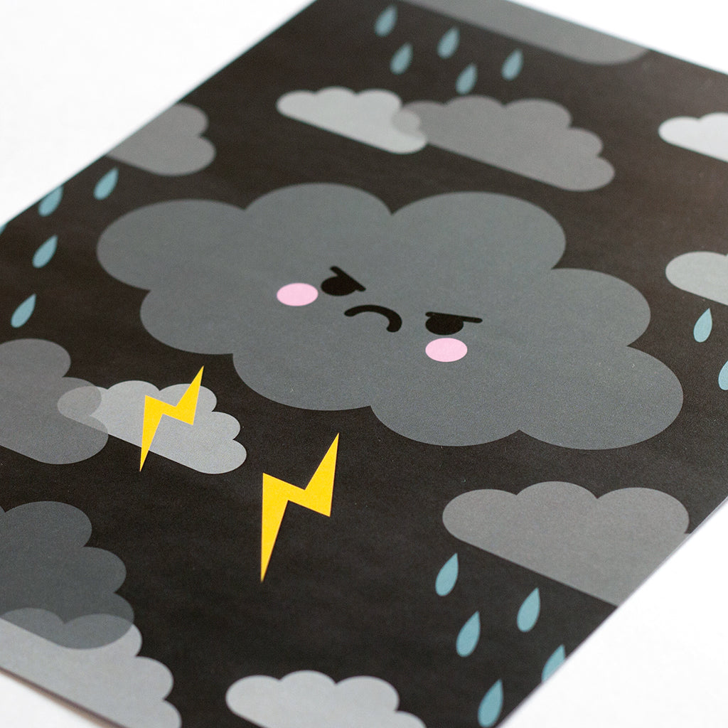 angry thunder cloud art print close up