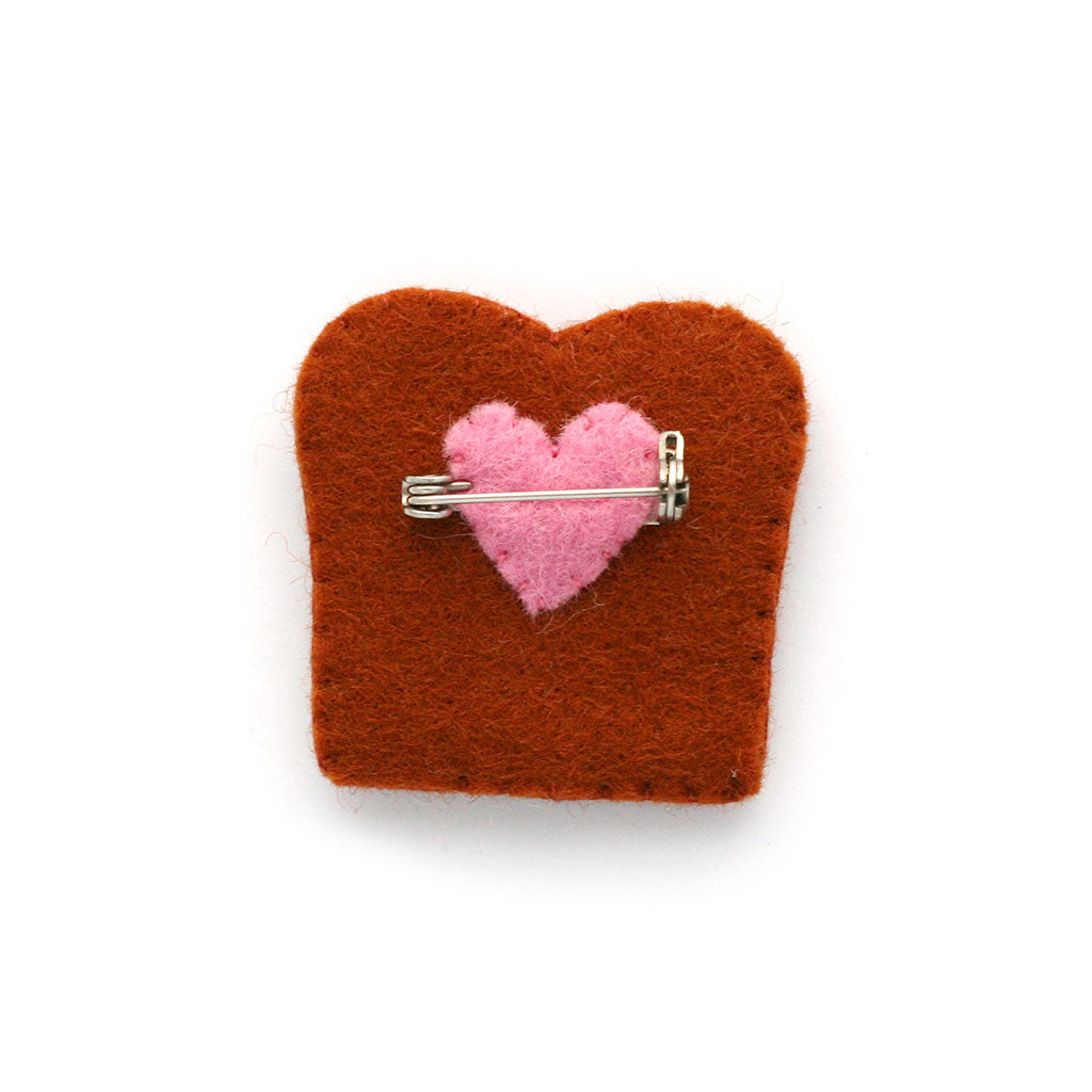 Back of Toast Felt Brooch