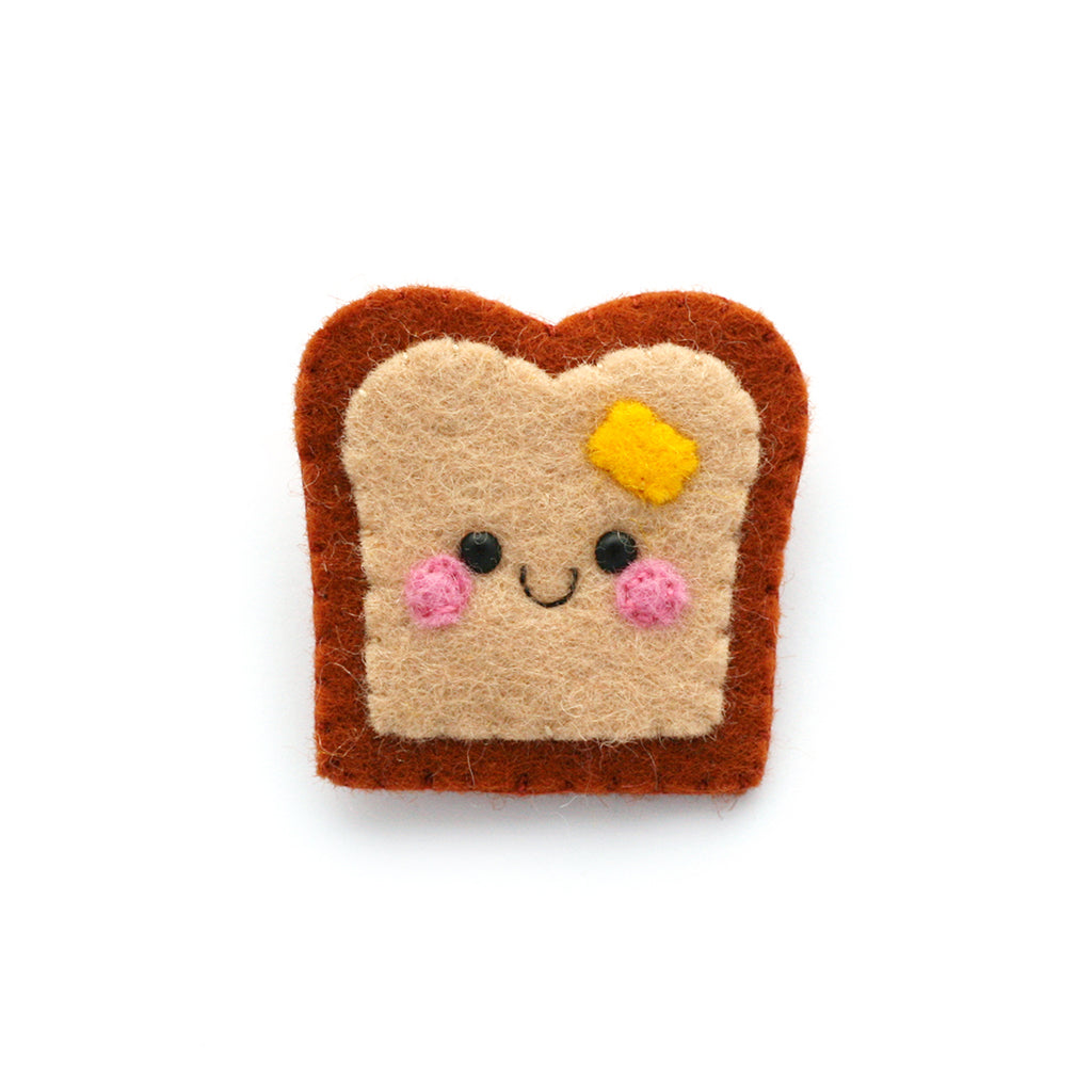 Buttered Toast Felt Brooch