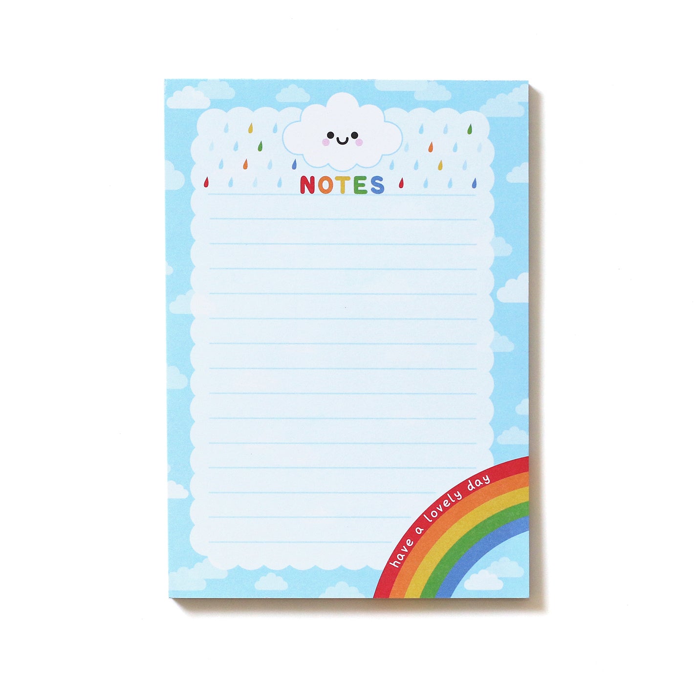 Cloud & Rainbow Notepad, A6