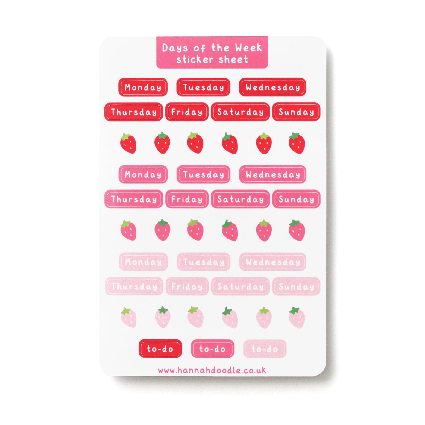 Weekly Planner sticker sheet