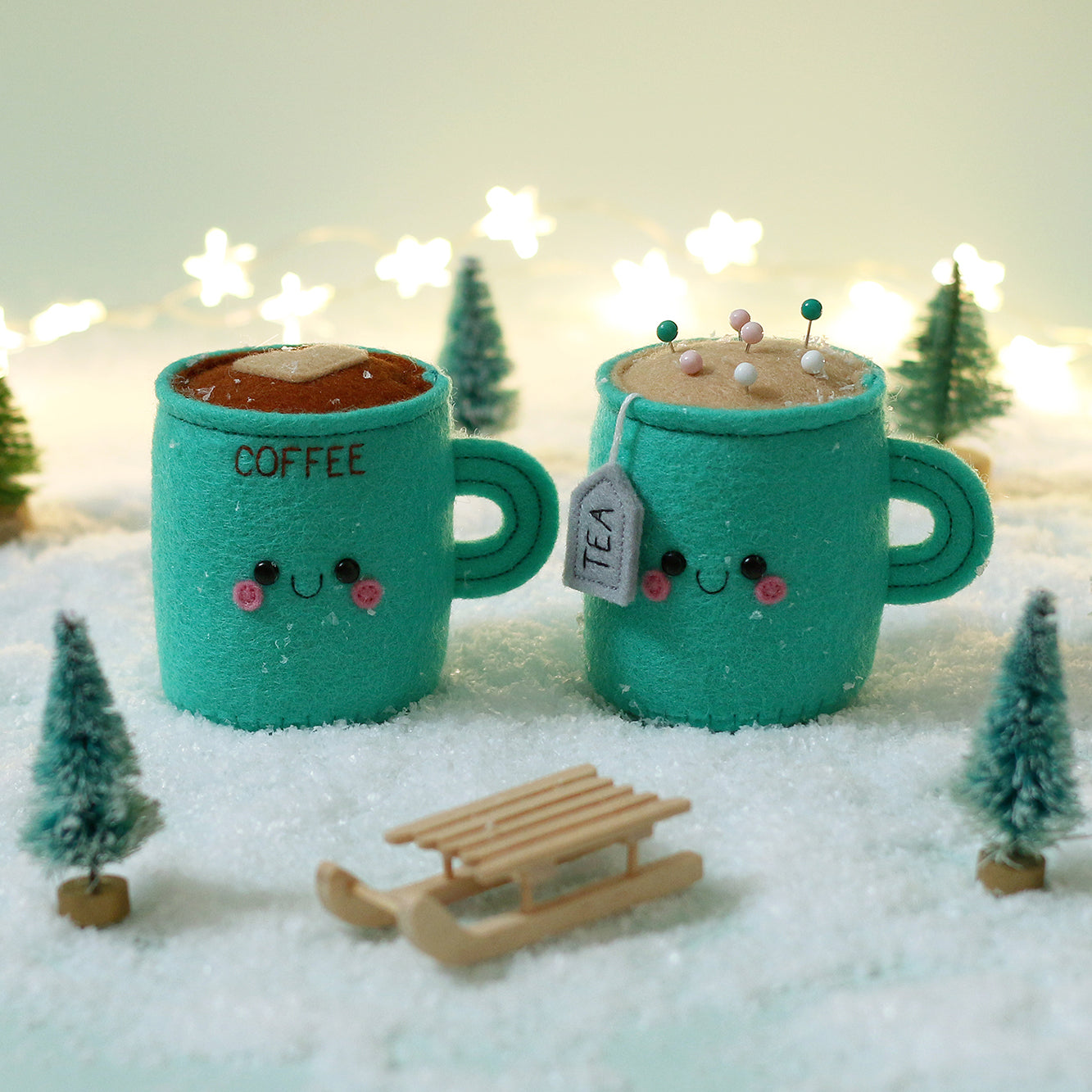 Emerald Green Teacup Pincushion
