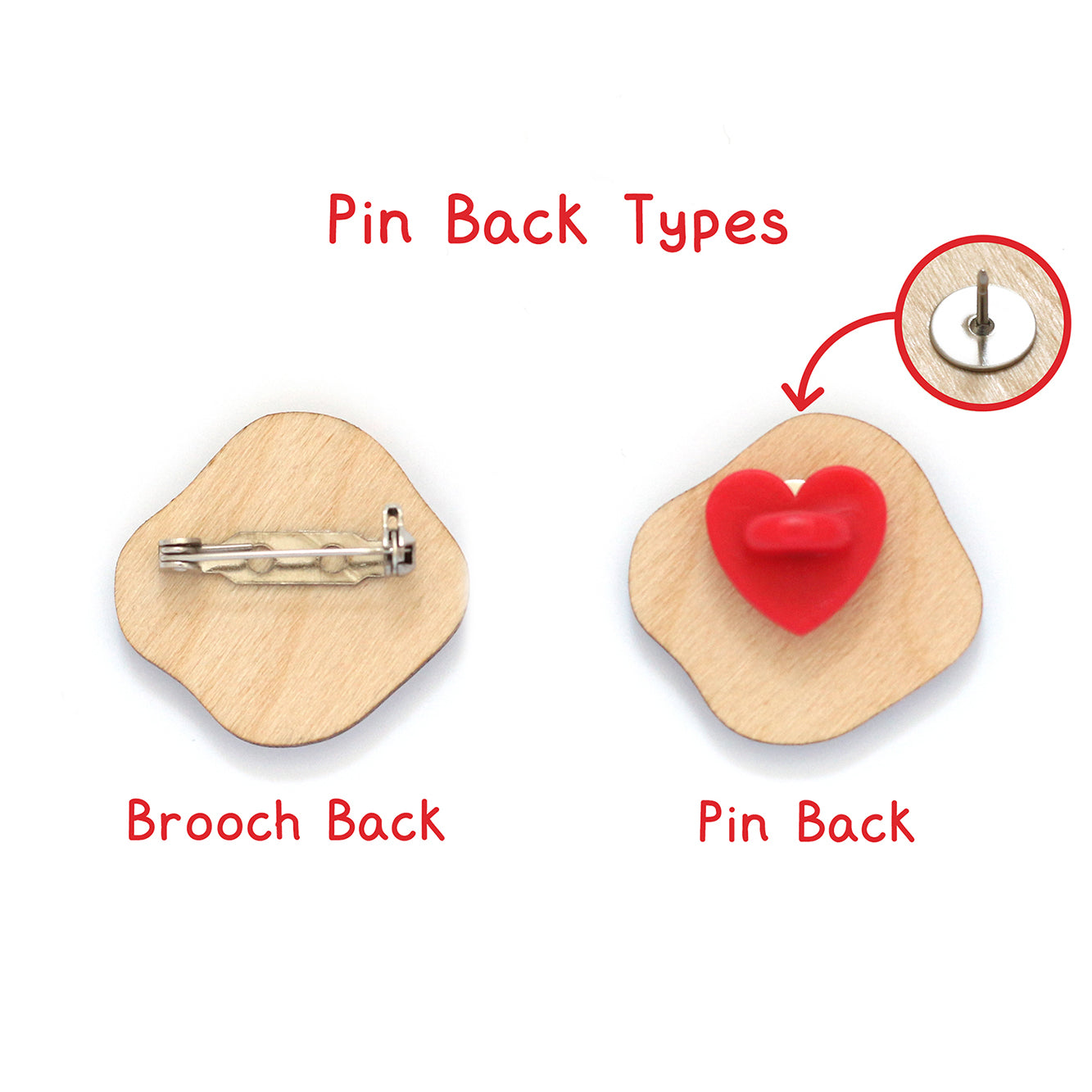 Fried Egg Wooden Pin Badge