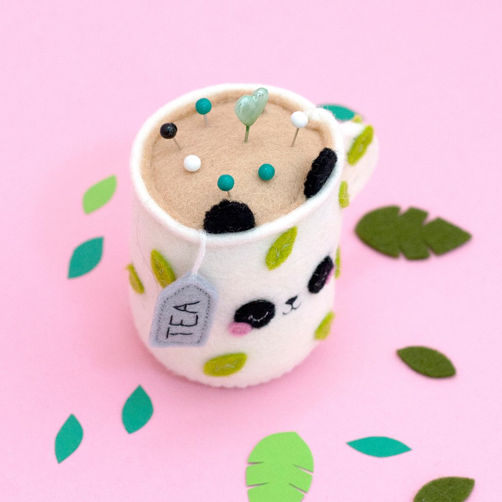 panda felt pincushion