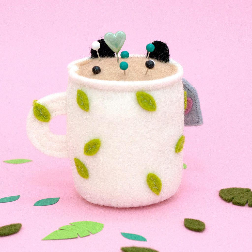 Panda felt pincushion
