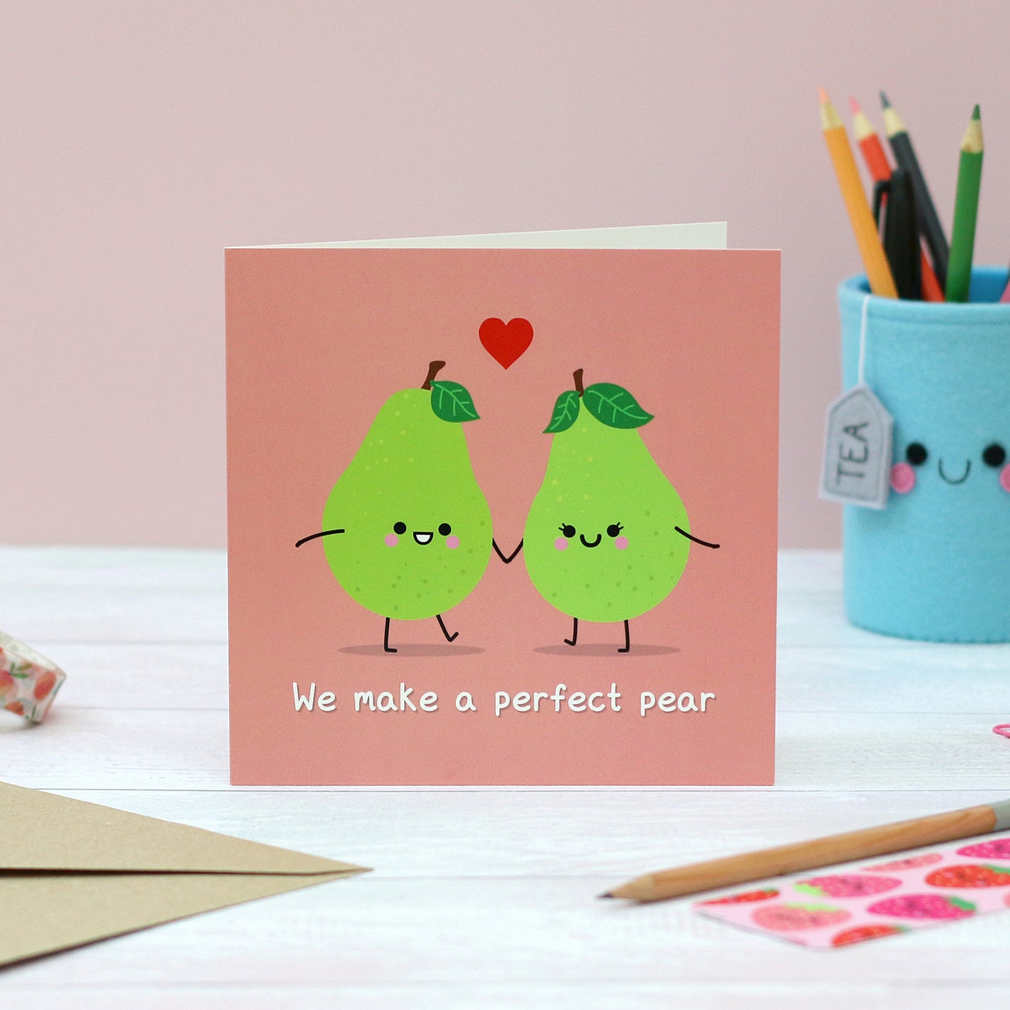 Perfect Pear Card by hannahdoodle