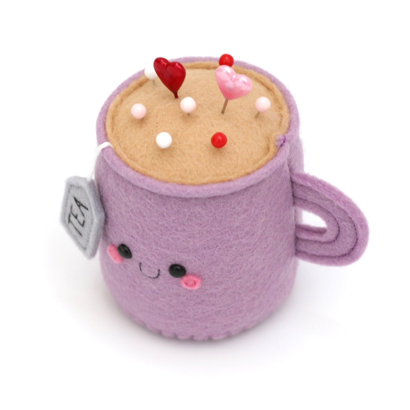 Cute Purple Tea Pincushion by hannahdoodle
