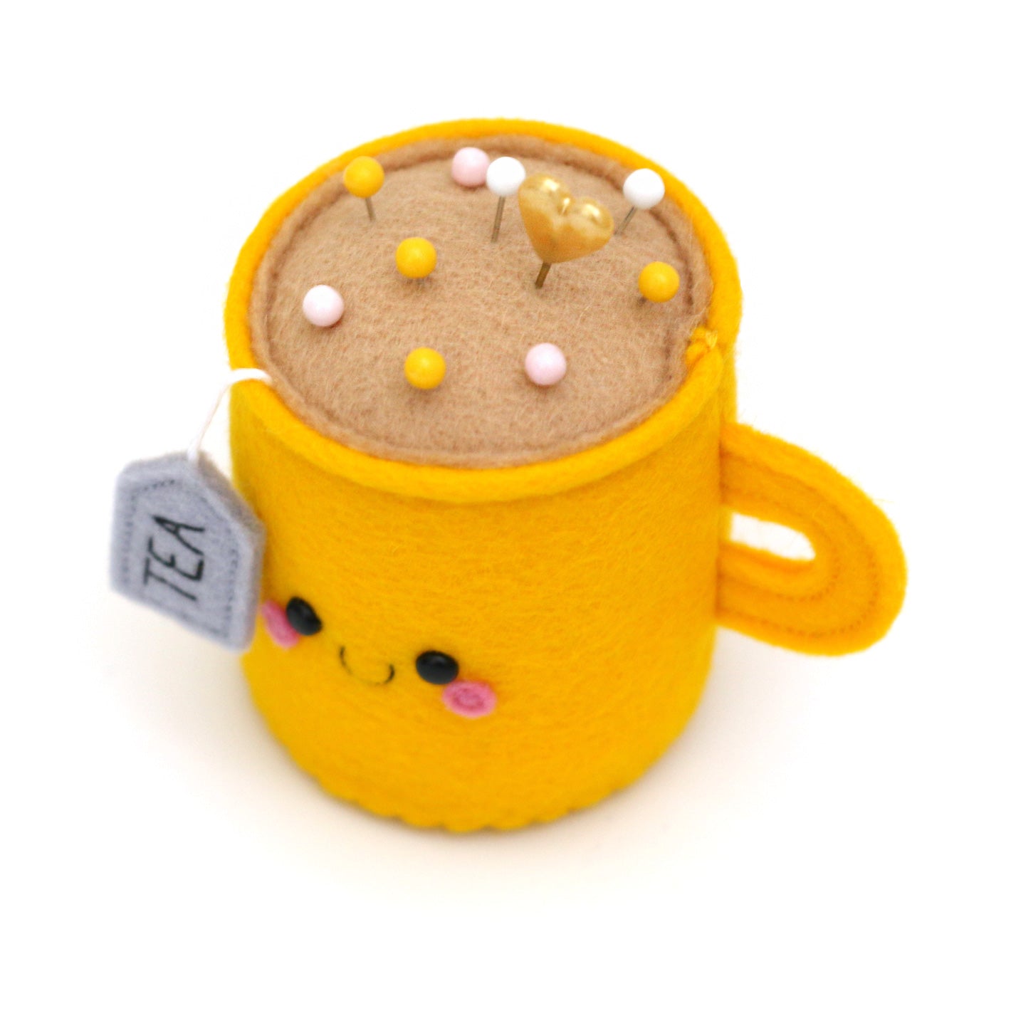 Sunshine Yellow Teacup Pincushion