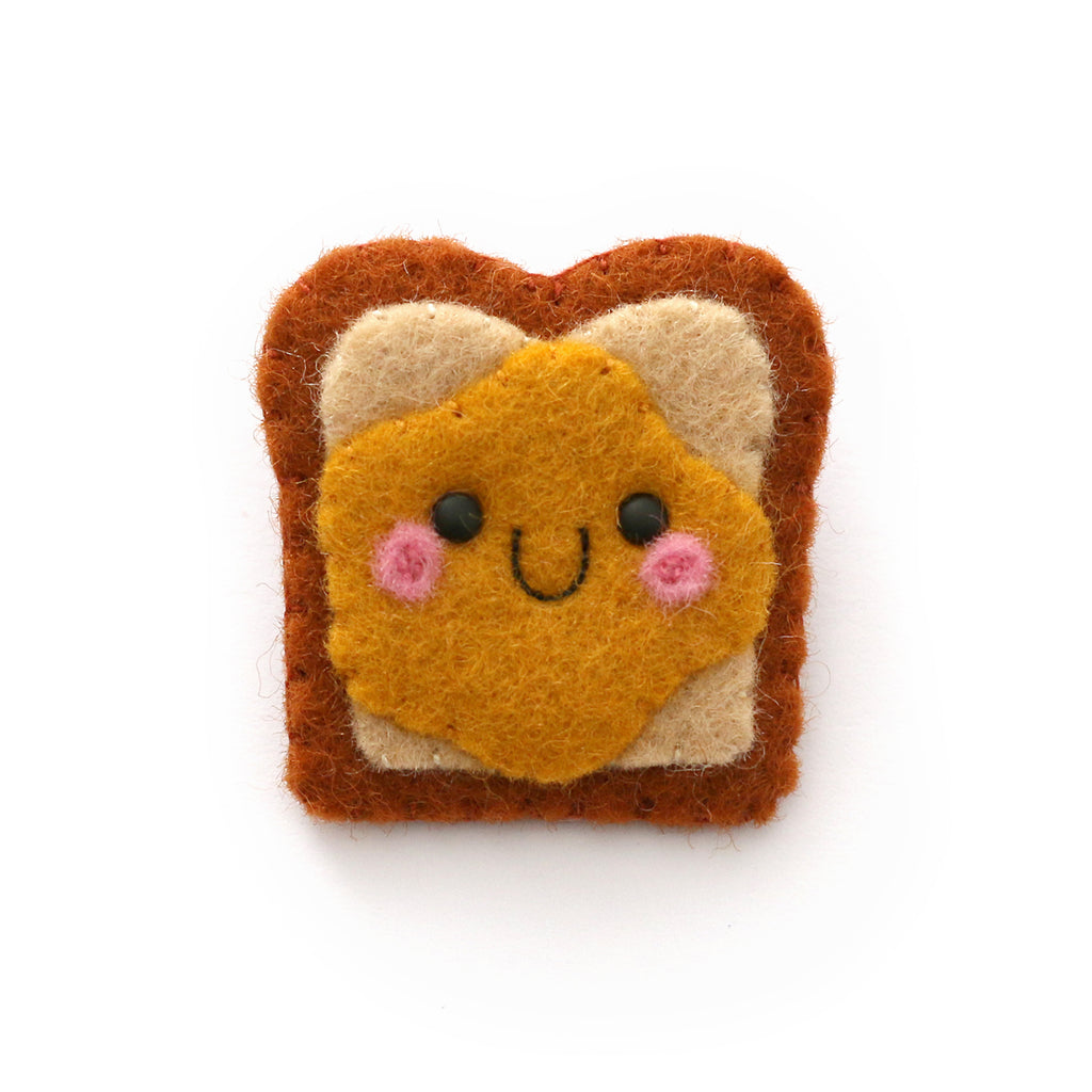 Peanut Butter and Jelly Sandwich Felt Brooches