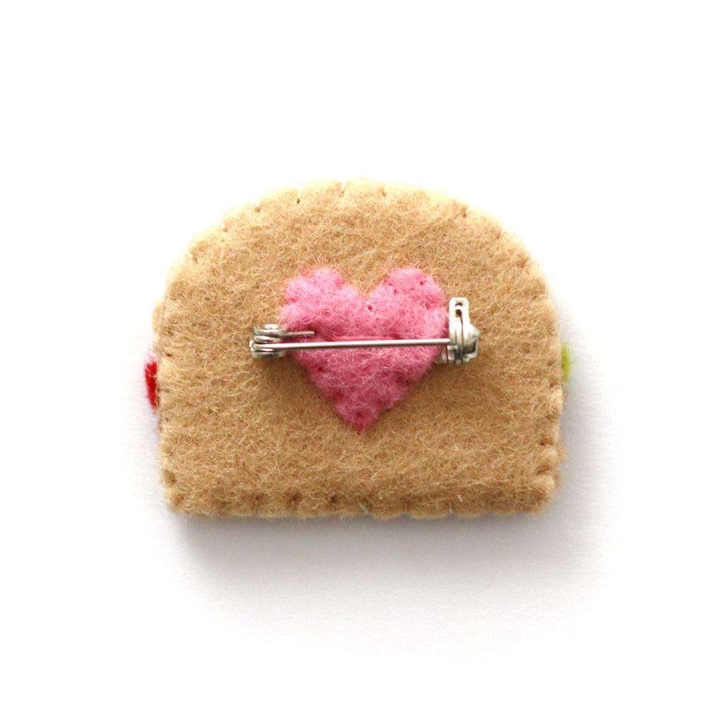 Cheeseburger Felt Brooch