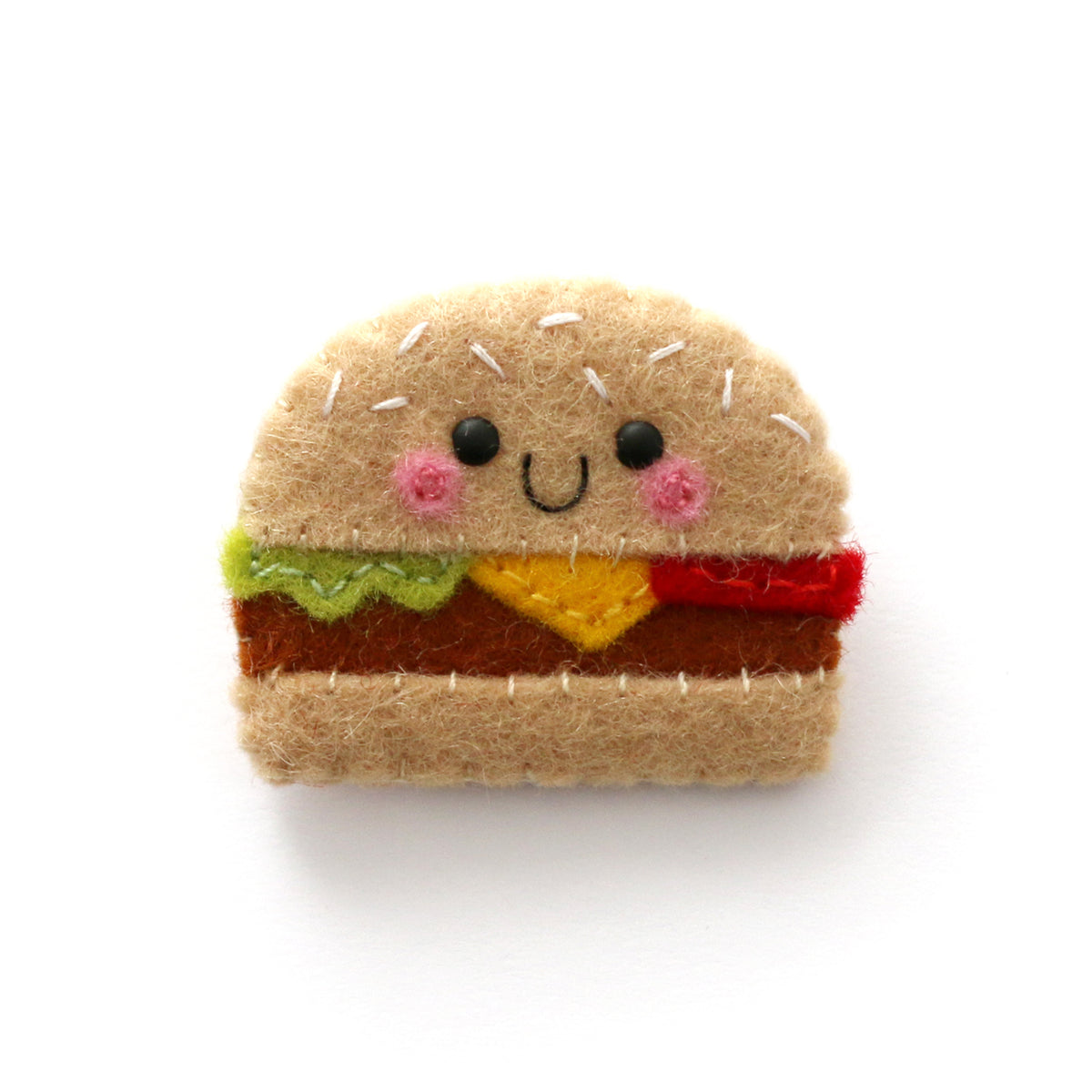 Cheeseburger Felt Brooch