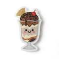 Chocolate Sundae Sparkly Holographic Kawaii Sticker