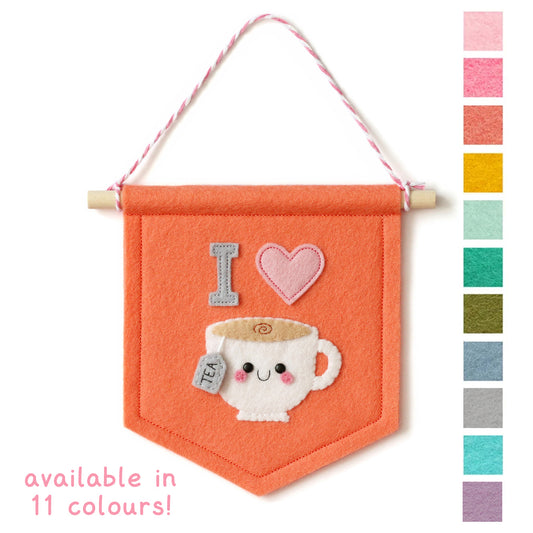 I Love Tea Banner - Available in 11 colours