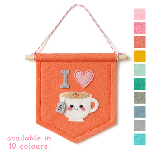I Love Tea Banner - Available in 11 colours
