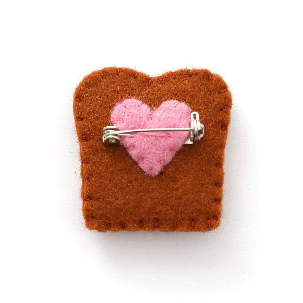 Baked Beans on Toast Felt Brooch