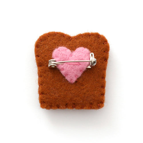 Baked Beans on Toast Felt Brooch