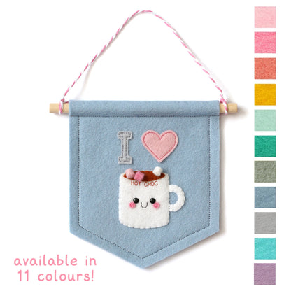 I Love Hot Chocolate Banner - Available in 11 colours