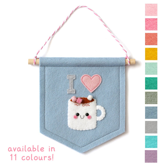I Love Hot Chocolate Banner - Available in 11 colours
