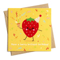 Kawaii Strawberry Birthday Card