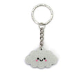 Silver Cloud Glitter Acrylic Keychain