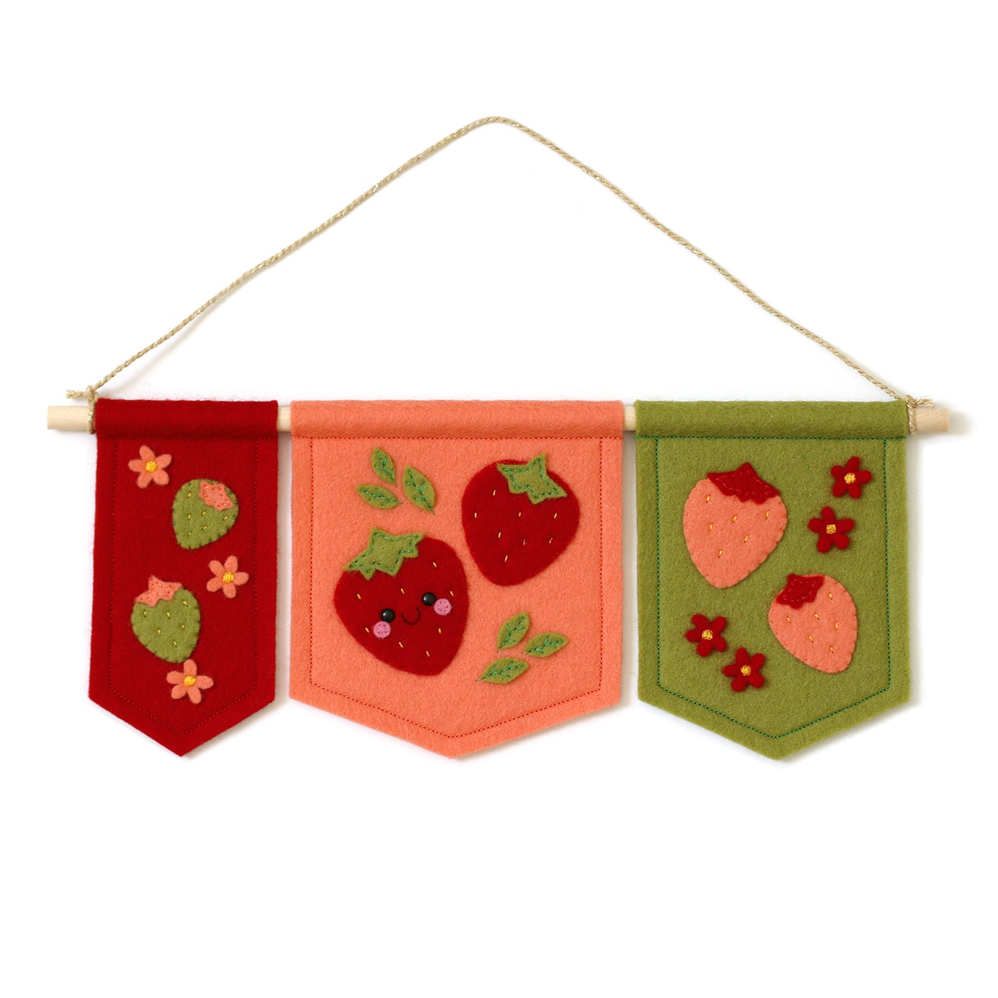 Strawberries in Three Colours Banner