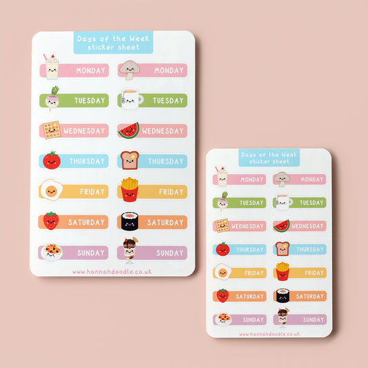 Days of the Week Sticker sheets