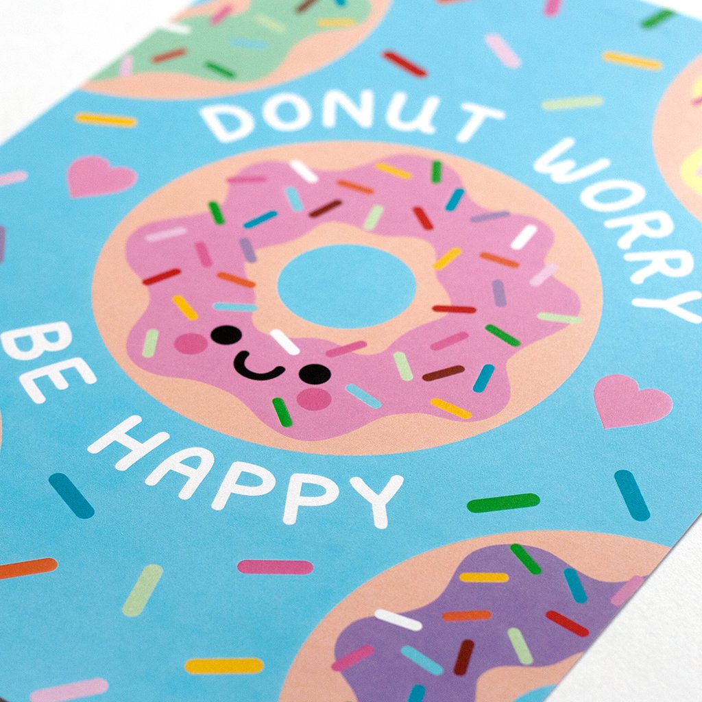 Donut Worry Be Happy print