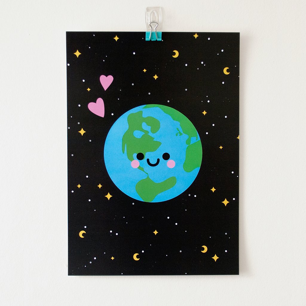 Happy Earth Art Print