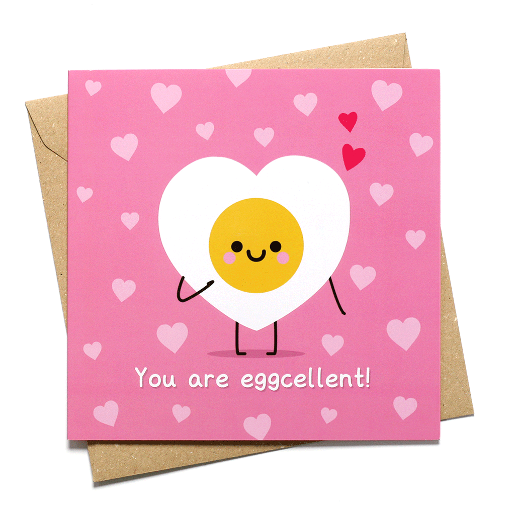You are eggcellent love greeting card