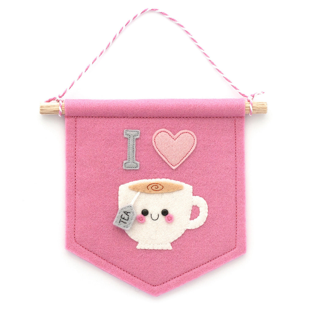 I love tea felt banner by hannahdoodle