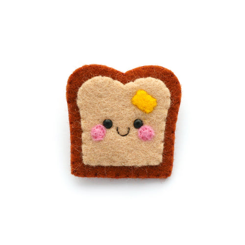 Buttered Toast Felt Brooch