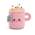 Pastel Pink Kawaii Teacup Pincushion hannahdoodle