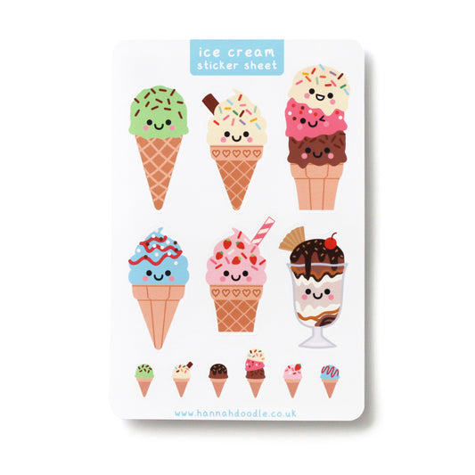 Ice Cream Sticker sheet by hannahdoodle