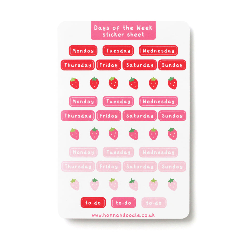 Weekly Planner sticker sheet