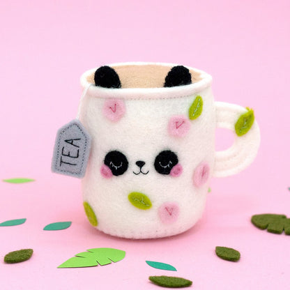 floral panda pincushion by hannahdoodle