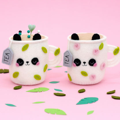 floral panda pincushion