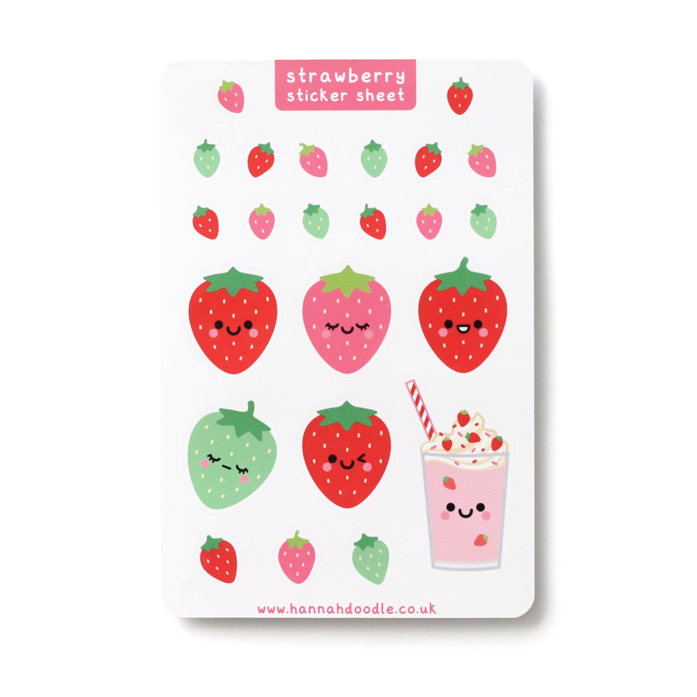 Strawberry sticker sheet by hannahdoodle