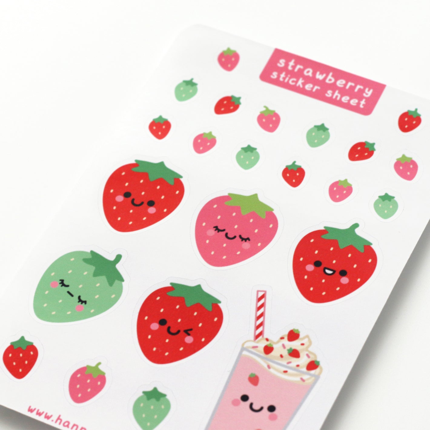 kawaii strawberry sticker sheet