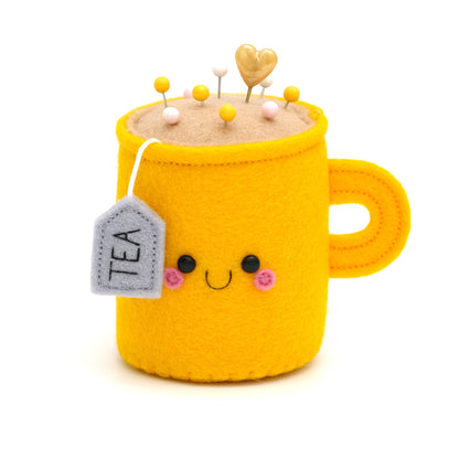 Personalised Sunshine Yellow Teacup Pincushion